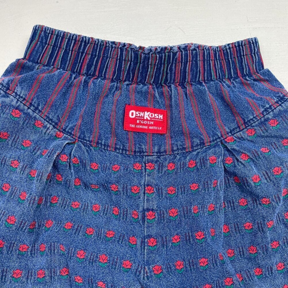 vintage oshkosh b'gosh  girls jeans denim jogger style pants embroidered